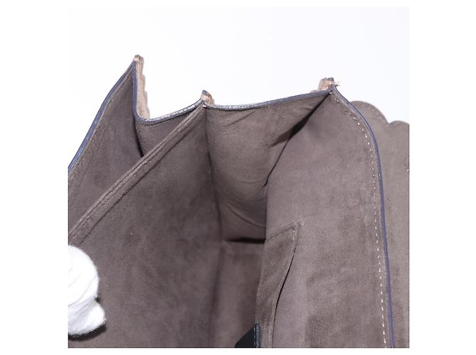 FENDI Chain Canai Shoulder Bag Leather Beige Silver - vista 19