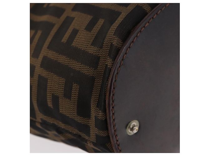 FENDI Zucca Canvas Hand Bag Black Brown - vista 10