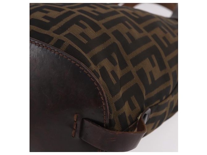 FENDI Zucca Canvas Hand Bag Black Brown - vista 11