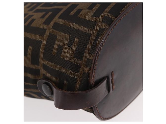 FENDI Zucca Canvas Hand Bag Black Brown - vista 12