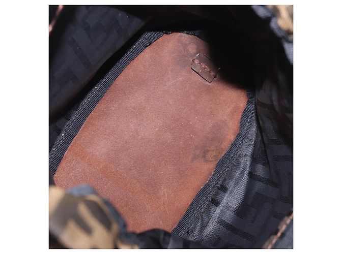 FENDI Zucca Canvas Hand Bag Black Brown - vista 16