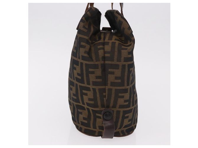 FENDI Zucca Canvas Hand Bag Black Brown - vista 4