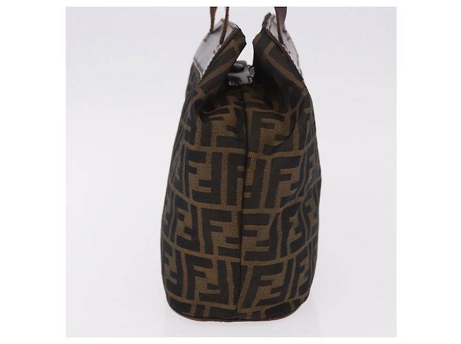 FENDI Zucca Canvas Hand Bag Black Brown - vista 5