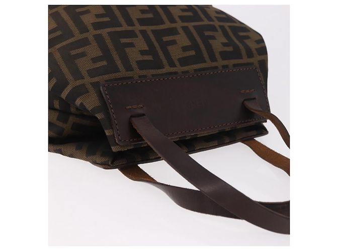 FENDI Zucca Canvas Hand Bag Black Brown - vista 6