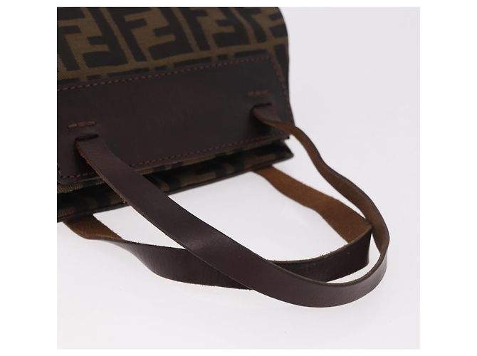 FENDI Zucca Canvas Hand Bag Black Brown - vista 7