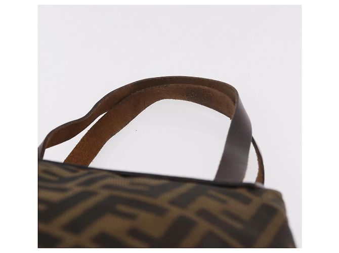 FENDI Zucca Canvas Hand Bag Black Brown - vista 8