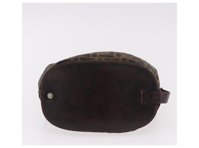 FENDI Zucca Canvas Hand Bag Black Brown - vista 9