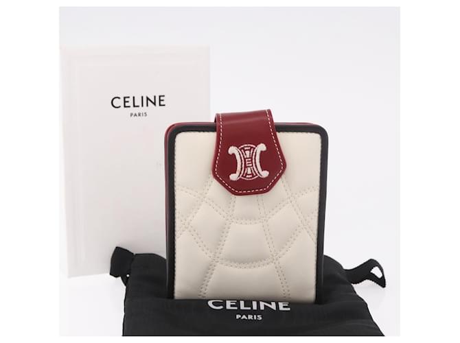 Céline CELINE Compact Wallet Leather White Silver - vista 19