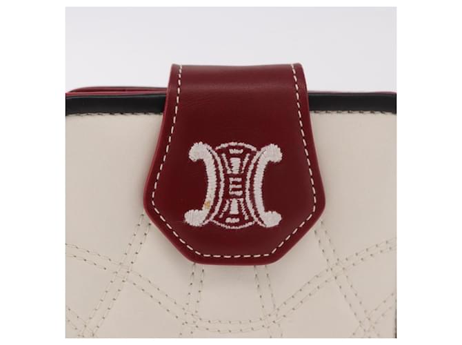 Céline CELINE Compact Wallet Leather White Silver - vista 3