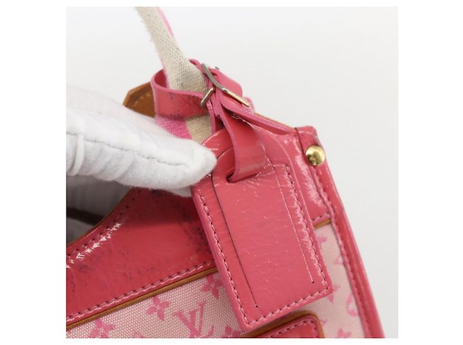 LOUIS VUITTON Monogram Mini Suck Catlin Hand Bag Pink Gold M92930 LV - vista 10