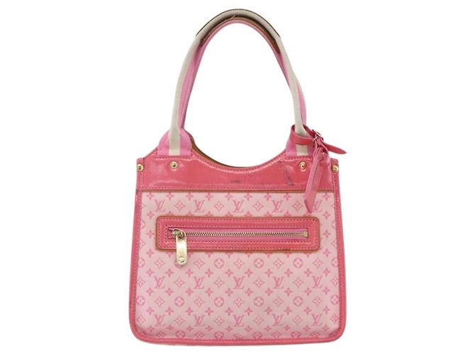 LOUIS VUITTON Monogram Mini Suck Catlin Hand Bag Pink Gold M92930 LV - vista 13