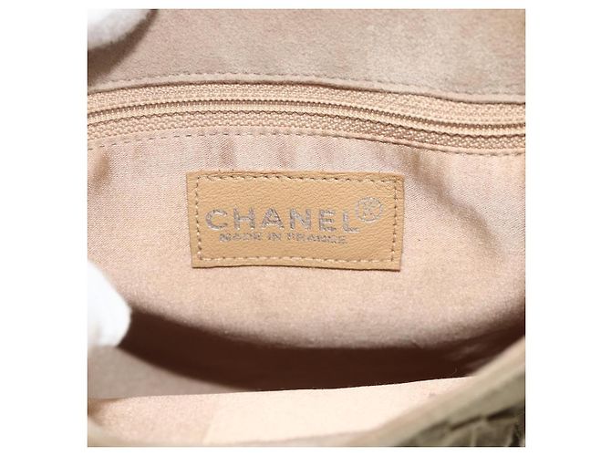 CHANEL Hand Bag Suede Beige Silver CC - vista 18