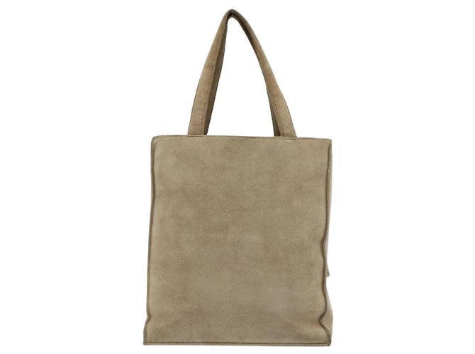 CHANEL Hand Bag Suede Beige Silver CC - vista 2