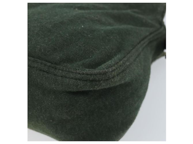 FENDI Mamma Baguette Hand Bag Cotton Green Silver - vista 15