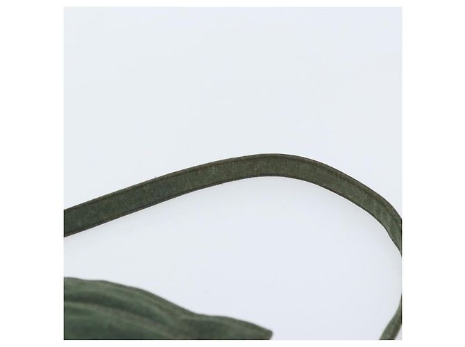 FENDI Mamma Baguette Hand Bag Cotton Green Silver - vista 8