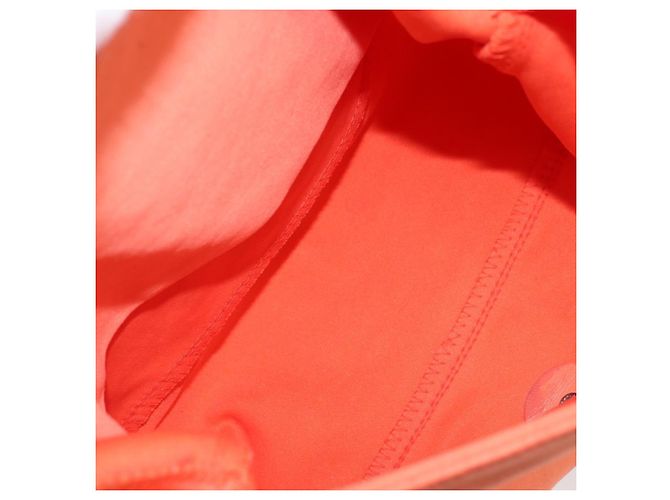 FENDI Mamma Baguette Shoulder Bag Nylon Orange Silver - vista 11