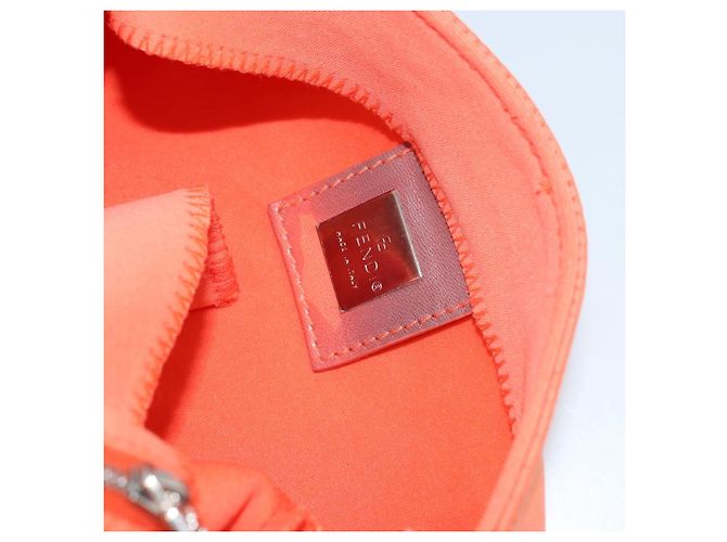 FENDI Mamma Baguette Shoulder Bag Nylon Orange Silver - vista 22