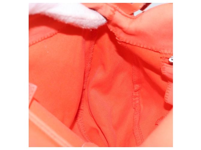 FENDI Mamma Baguette Shoulder Bag Nylon Orange Silver - vista 24