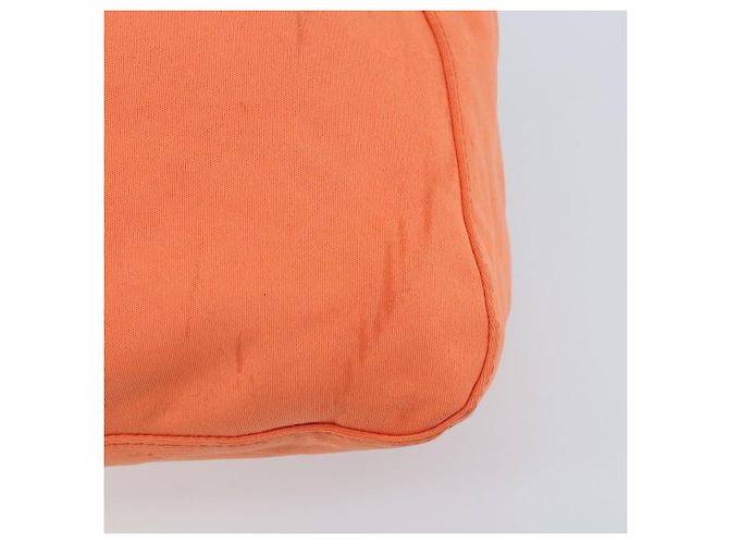 FENDI Mamma Baguette Shoulder Bag Nylon Orange Silver - vista 8
