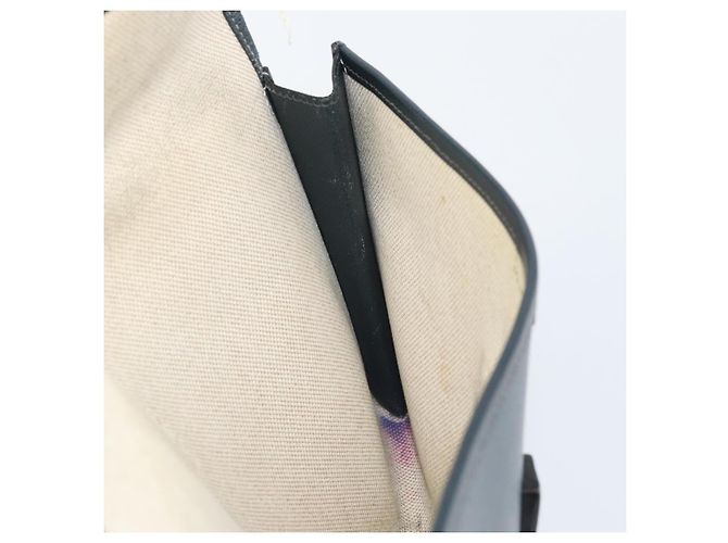 Hermès HERMES Clutch Bag Leather Navy - vista 18