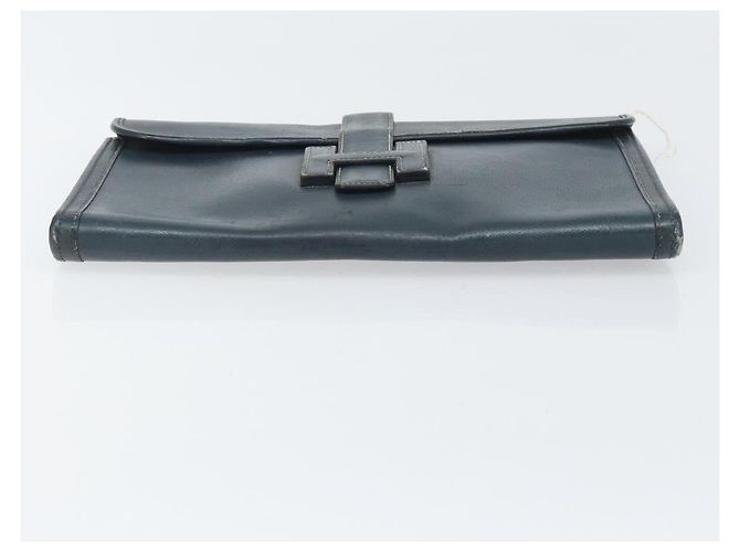 Hermès HERMES Clutch Bag Leather Navy - vista 6