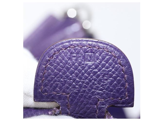 Hermès HERMES Evelyn 3 Shoulder Bag Leather Purple Silver - vista 12