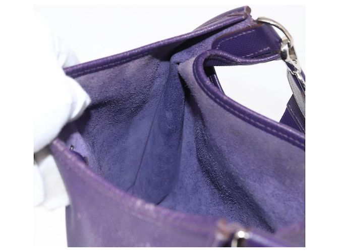 Hermès HERMES Evelyn 3 Shoulder Bag Leather Purple Silver - vista 18