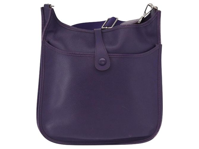 Hermès HERMES Evelyn 3 Shoulder Bag Leather Purple Silver - vista 2