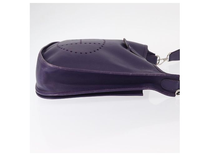 Hermès HERMES Evelyn 3 Shoulder Bag Leather Purple Silver - vista 3