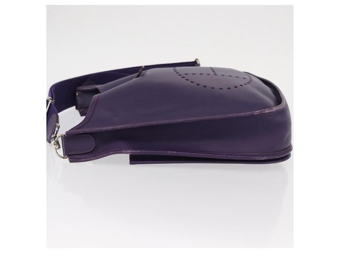 Hermès HERMES Evelyn 3 Shoulder Bag Leather Purple Silver - vista 4