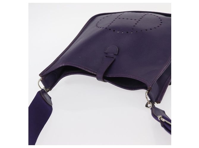 Hermès HERMES Evelyn 3 Shoulder Bag Leather Purple Silver - vista 6