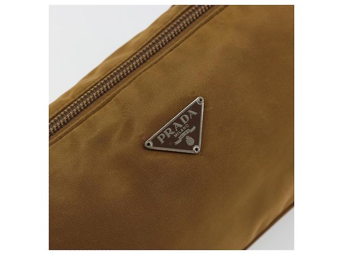 PRADA Accessory Pouch Nylon Brown Silver - vista 14