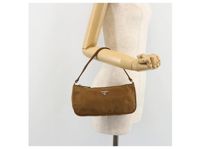 PRADA Accessory Pouch Nylon Brown Silver - vista 21