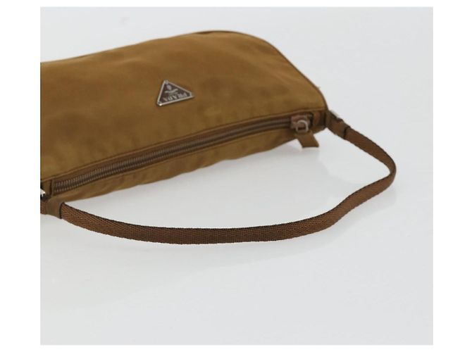 PRADA Accessory Pouch Nylon Brown Silver - vista 7
