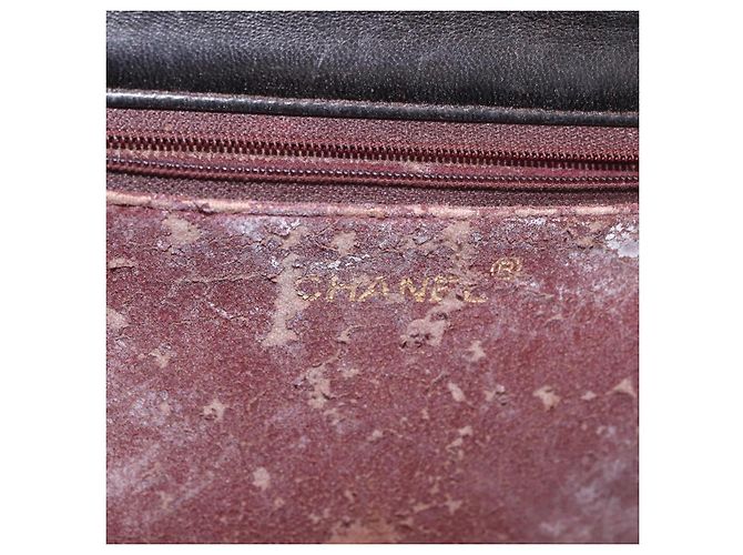 CHANEL Matelasse Chain Shoulder Bag Lamb Skin Black Gold CC - vista 17