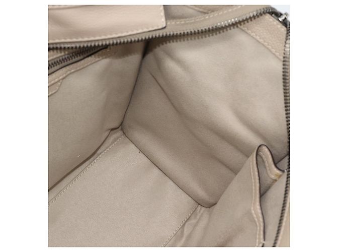 Céline CELINE Luggage Micro Shopper Hand Bag Leather Beige - vista 18