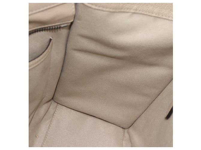 Céline CELINE Luggage Micro Shopper Hand Bag Leather Beige - vista 19