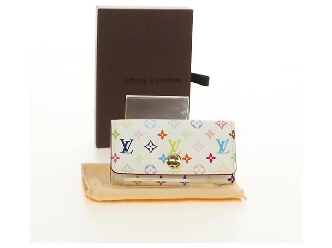 LOUIS VUITTON Monogram Multicolor Multicles 4 Key Case White M93731 - vista 12