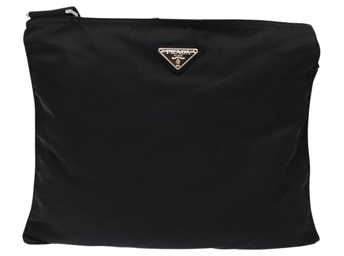 PRADA Schultertasche Nylon Black Silver - Ansicht 13