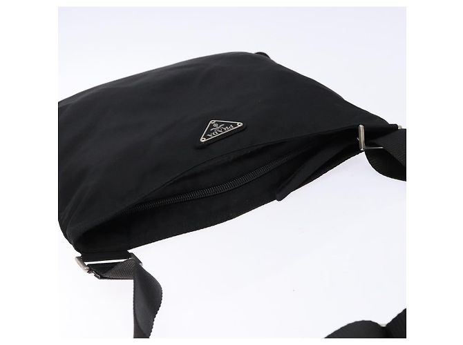 PRADA Schultertasche Nylon Black Silver - Ansicht 6
