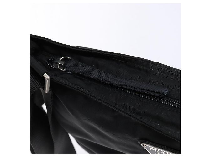 PRADA Schultertasche Nylon Black Silver - Ansicht 9