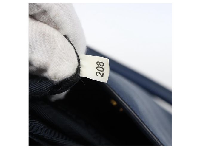 PRADA Hand Bag Safiano leather Blue Gold - vista 12