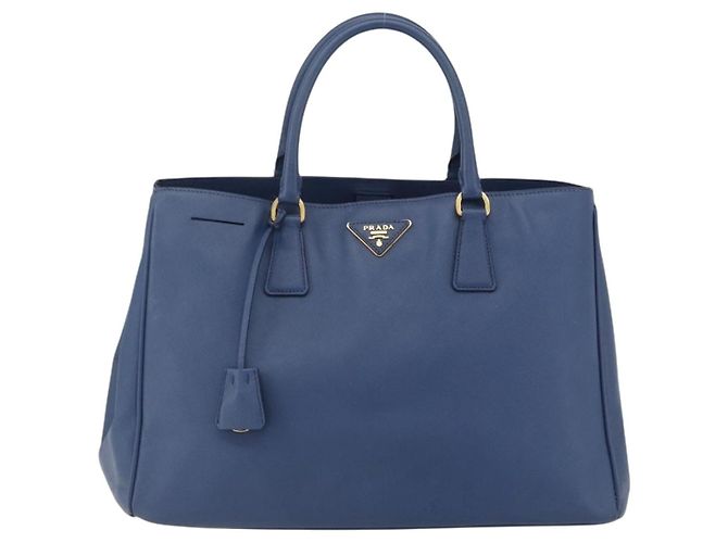 PRADA Hand Bag Safiano leather Blue Gold - vista 13