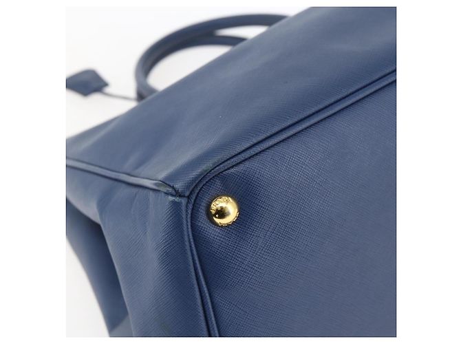 PRADA Hand Bag Safiano leather Blue Gold - vista 14