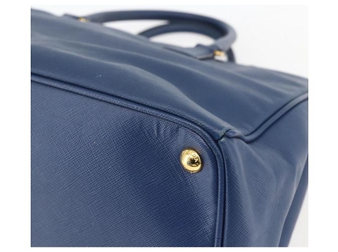 PRADA Hand Bag Safiano leather Blue Gold - vista 15