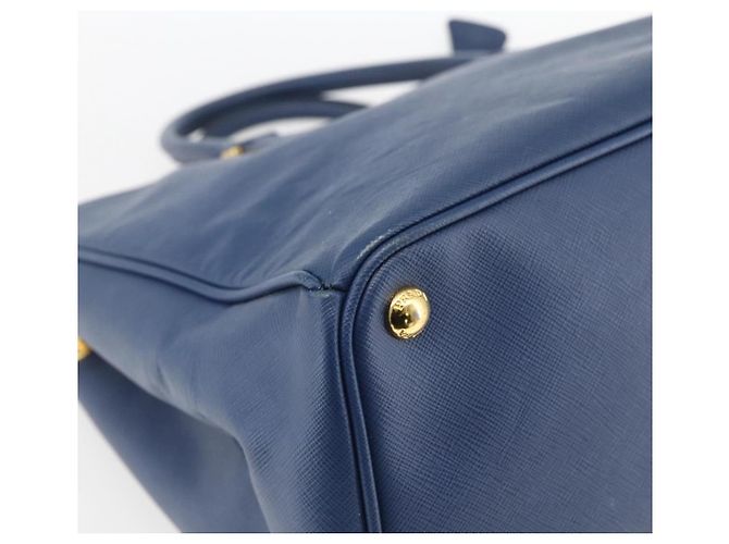 PRADA Hand Bag Safiano leather Blue Gold - vista 16