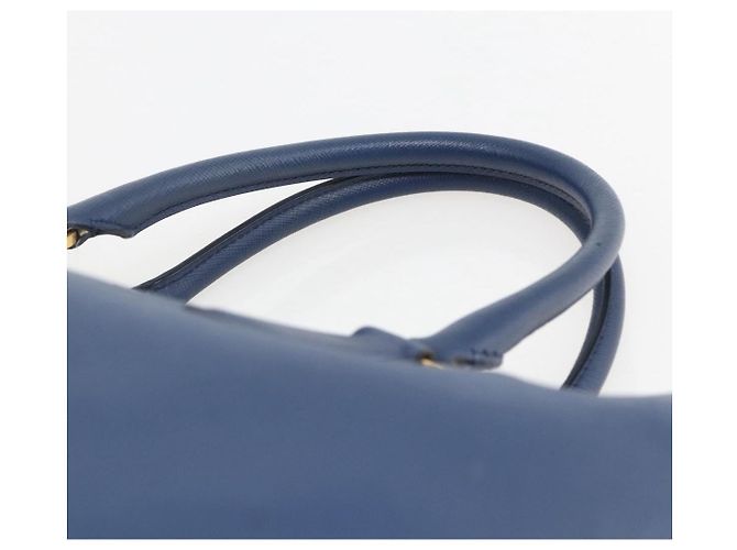 PRADA Hand Bag Safiano leather Blue Gold - vista 8