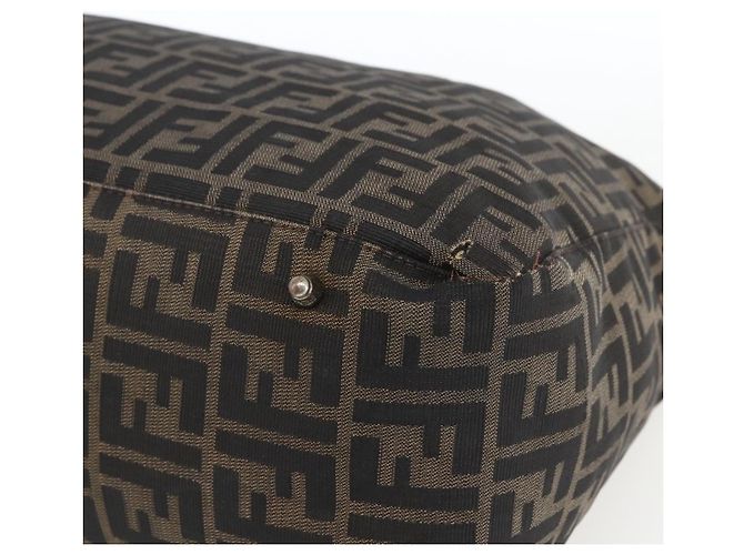 FENDI Zucca Canvas Hand Bag Black Brown - vista 14