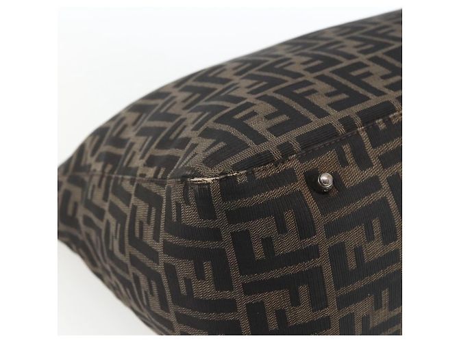 FENDI Zucca Canvas Hand Bag Black Brown - vista 15