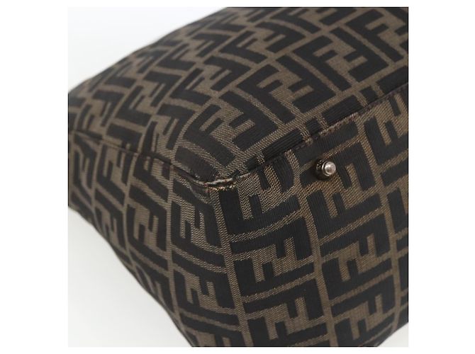 FENDI Zucca Canvas Hand Bag Black Brown - vista 16